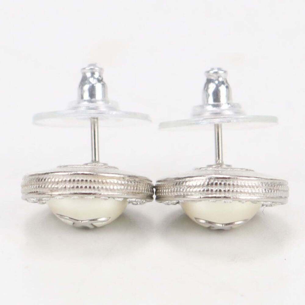 CHANEL Silver Logo Earrings - Picture 2 of 5